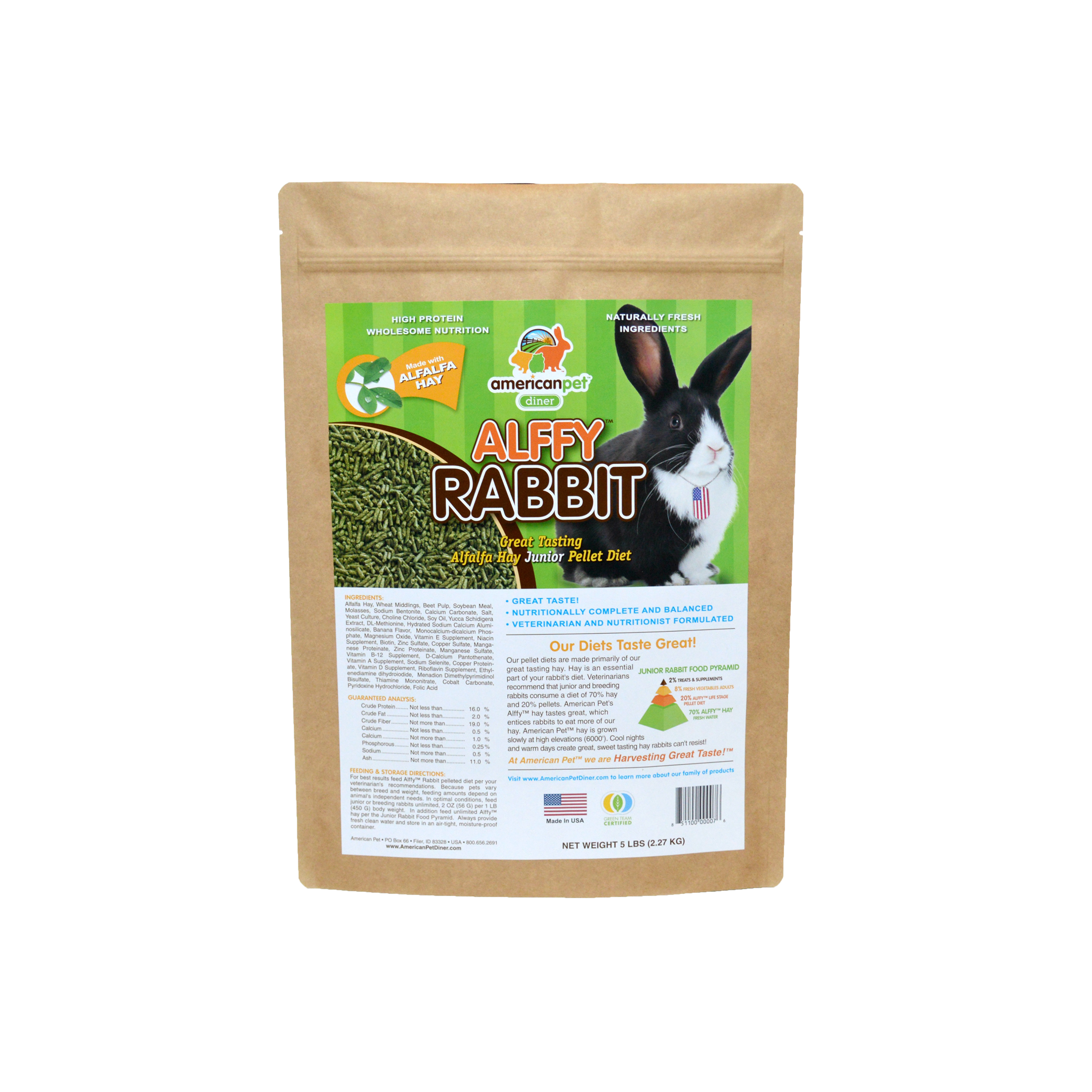 APD American Pet Alffy Rabbit Pellet for Baby Rabbits brioPets