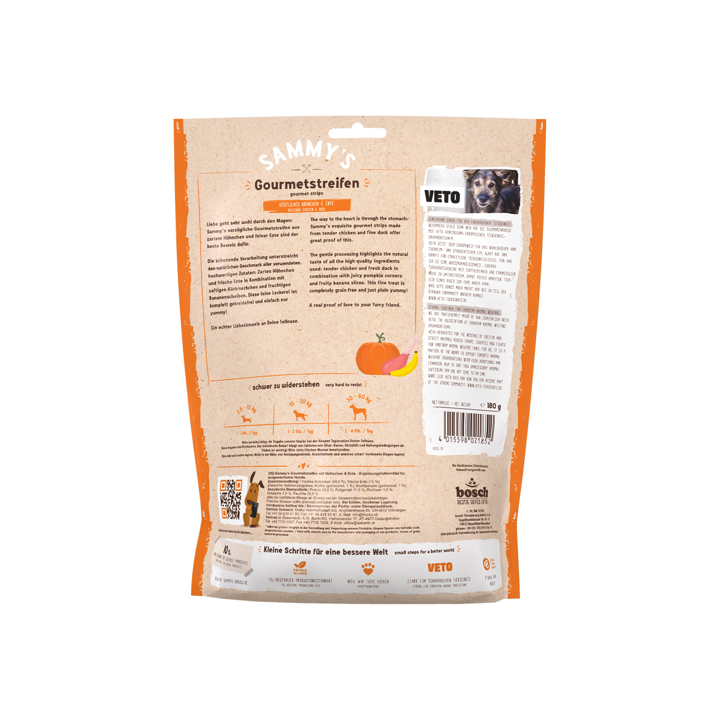 Clearance EXP 4 May 25 bosch Sammy’s Gourmet Strips with Chicken & Duck