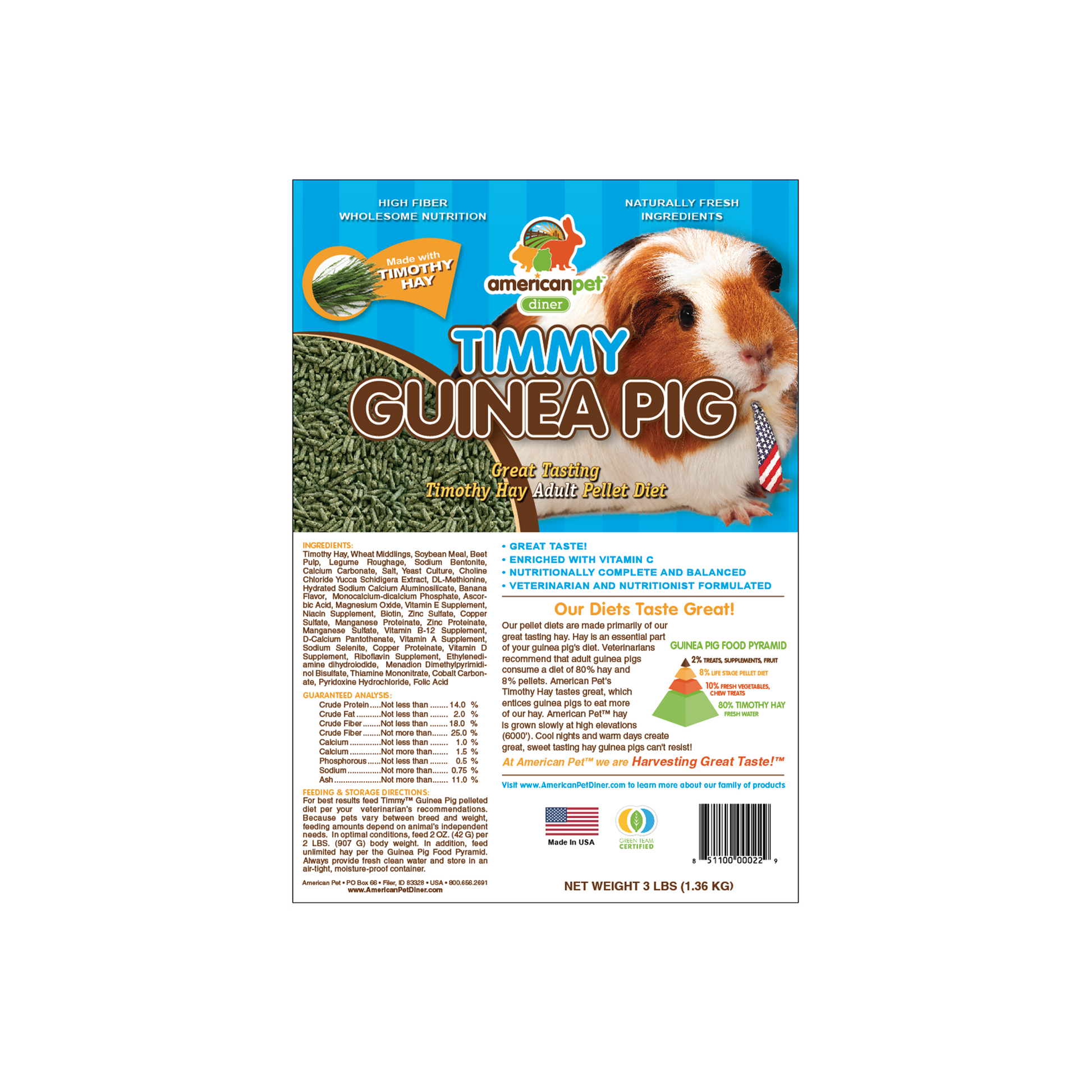 American Pet Timmy™ Guinea Pig Pellet